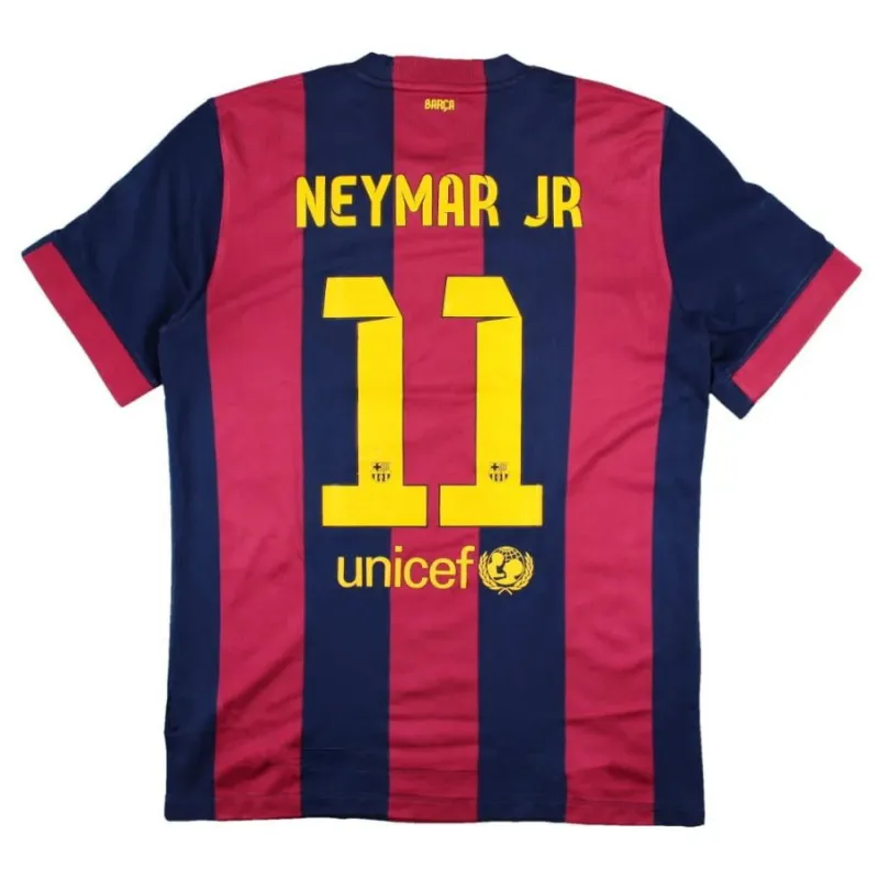 Maillot Domicile Rétro NEYMAR 2014/15 de Barcelone - Rouge/Bleu
