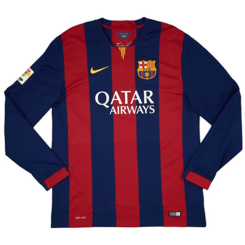 Barcelona NEYMAR 2014/15 Retro Long Sleeve Home Jersey - Red/Blue