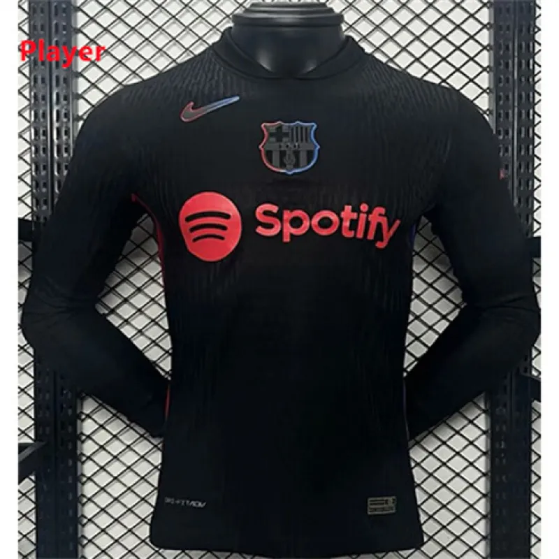 Camisa de mangas largas de la versión de jugador de visita del FC Barcelona 2024/25 - Negra