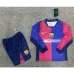 FC Barcelona Kids' Long-sleeved Jersey + Shorts 2024/25 Home - Red/Blue