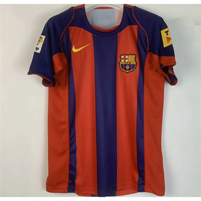 Camisa retro del FC Barcelona 2004/05 campo de casa - Rojo/Azul