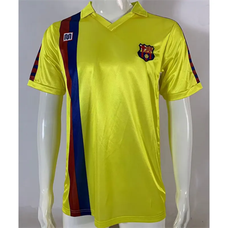 Camisa retro del FC Barcelona 1982 - 84 campo fuera - Amarillo