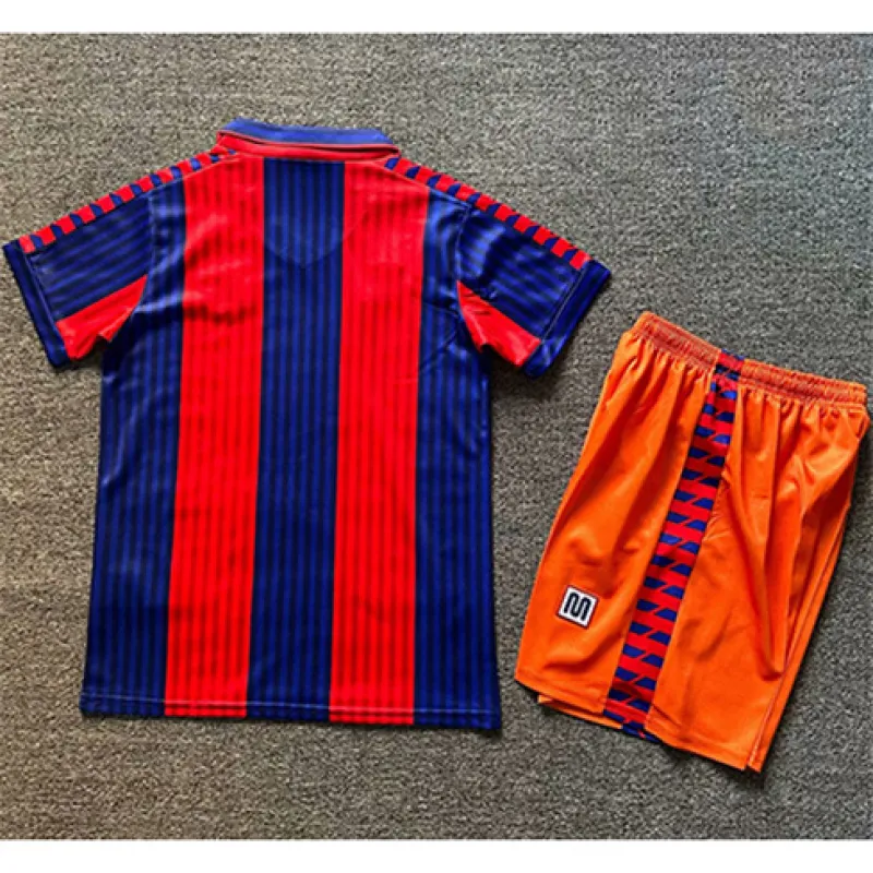Camisa retro infantil del FC Barcelona 1991/92 campo de casa - Rojo/Azul
