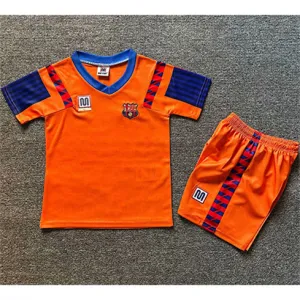 Camisa retro infantil del FC Barcelona 1991/92 campo fuera - Anaranjado
