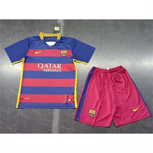Camisa retro infantil del FC Barcelona 2015/16 campo de casa - Rojo/Azul