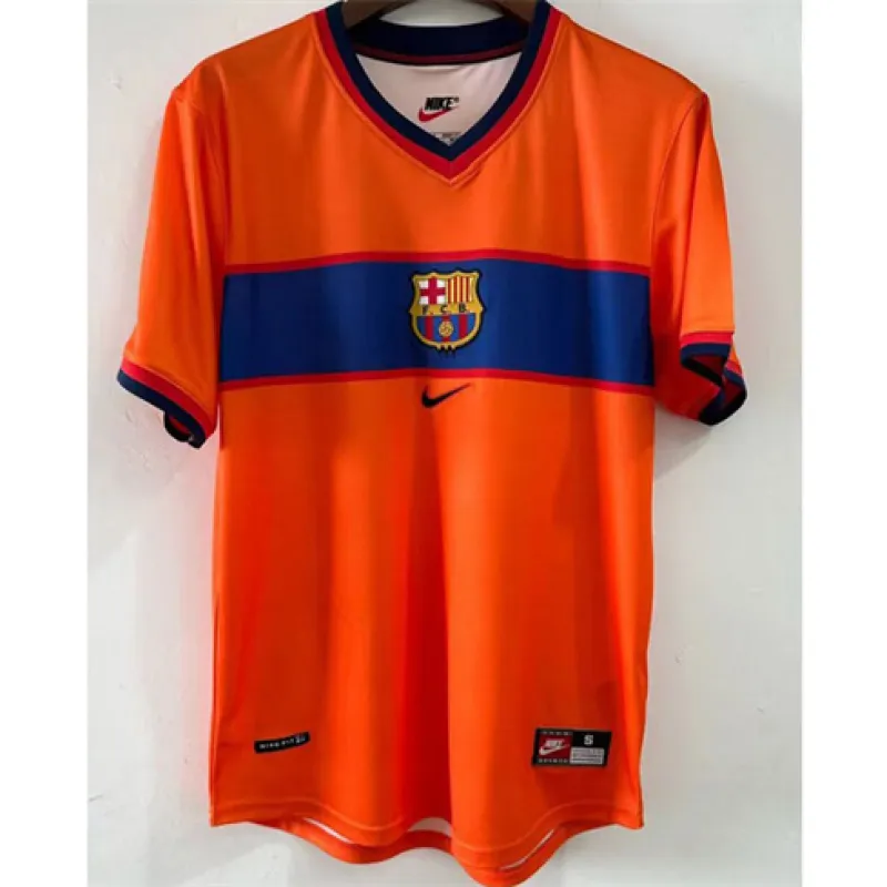 Camisa retro del FC Barcelona 1999 campo fuera - Anaranjado