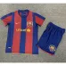 FC Barcelona Kids' Retro Jersey 2007/08 Home - Red/Blue