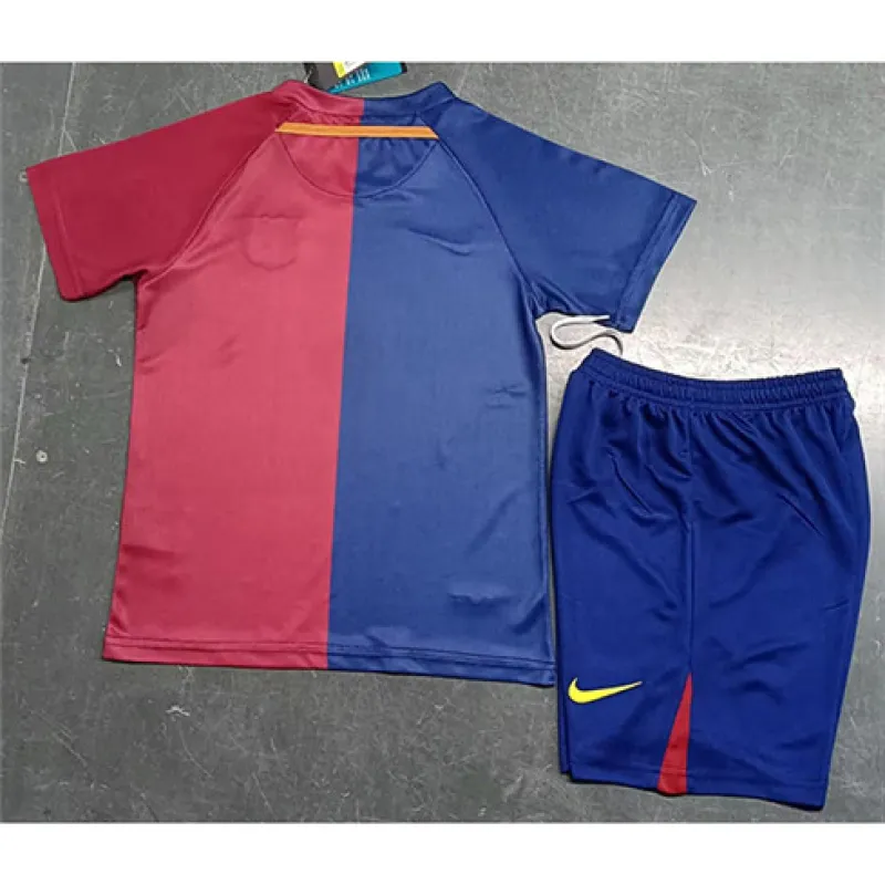 FC Barcelona Kinder-Retro-Trikot 2008/09 Heimspiel - Rot/Blau