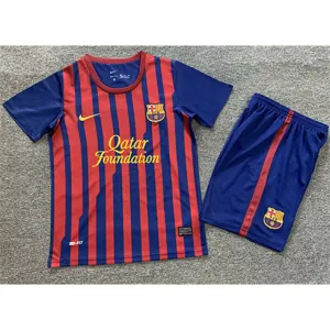 Camisa retro infantil del FC Barcelona 2011/12 campo de casa - Rojo/Azul