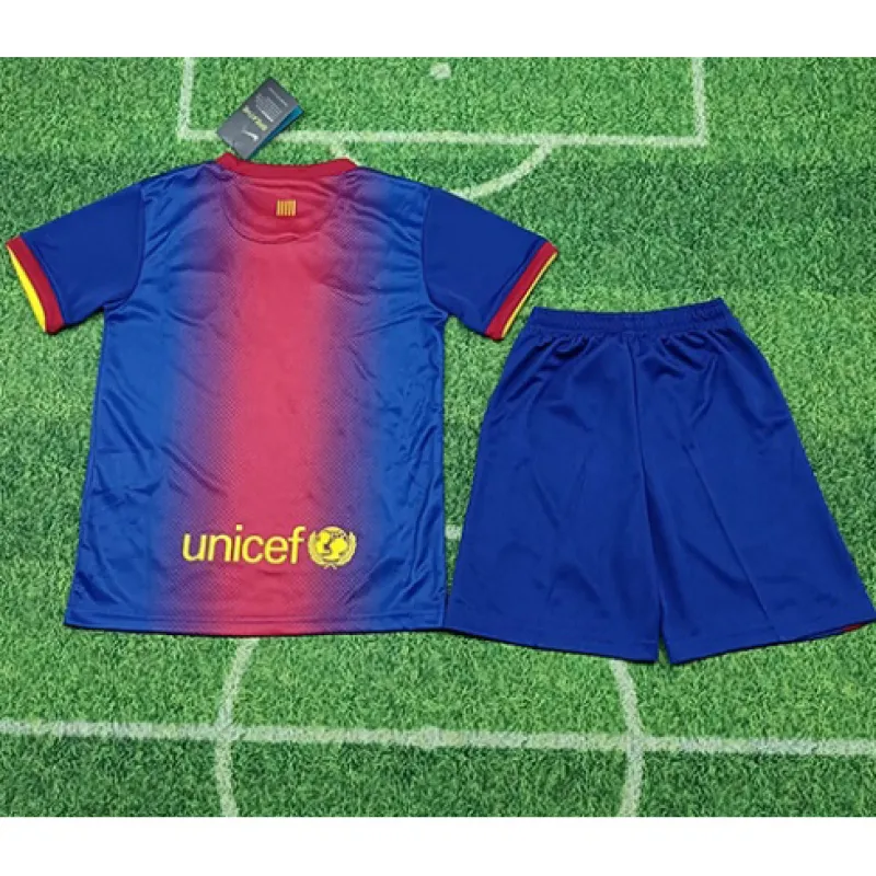 FC Barcelona Kids' Retro Jersey 2012/13 Home - Red/Blue