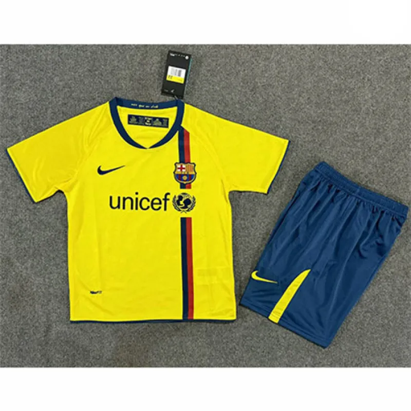 FC Barcelona Kids' Retro Jersey 2008/09 Away - Yellow