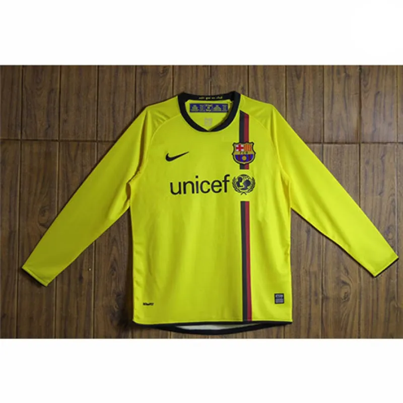 Camisa retro del FC Barcelona 2008/09 campo fuera - Amarillo