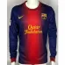 Camisa retro de manga larga del FC Barcelona 2012/13 campo de casa - Rojo/Azul