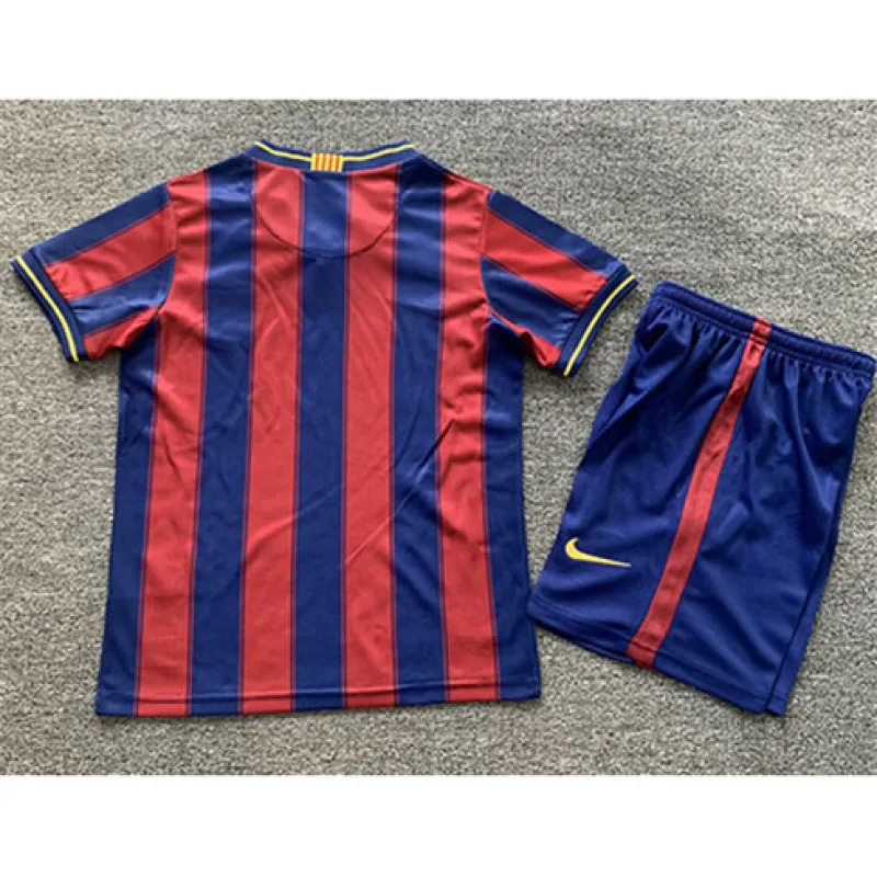 Camisa retro infantil del FC Barcelona 2014/15 campo de casa - Rojo/Azul
