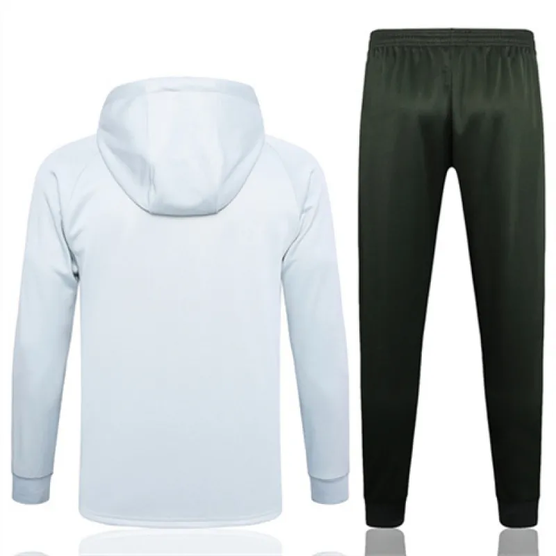 Giacca sportiva con cappuccio del FC Barcelona 2024/25 - Grigio chiaro