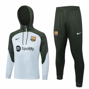 FC Barcelona Children's Hooded Sportswear 2024/25 - White
