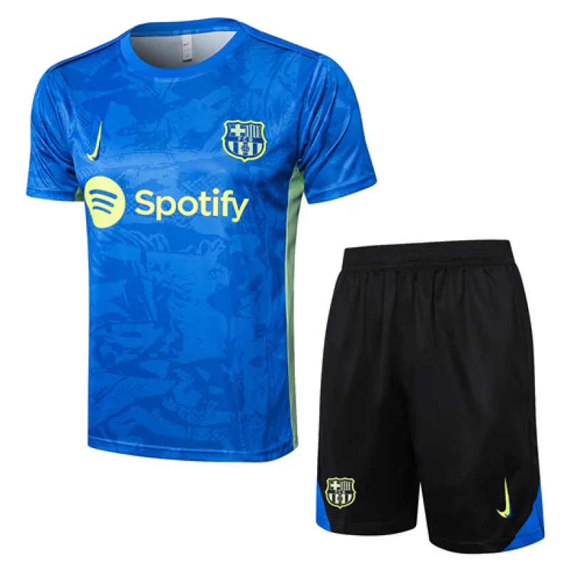 Camiseta de entrenamiento + Pantalones cortos del FC Barcelona 2024/25 - Azul