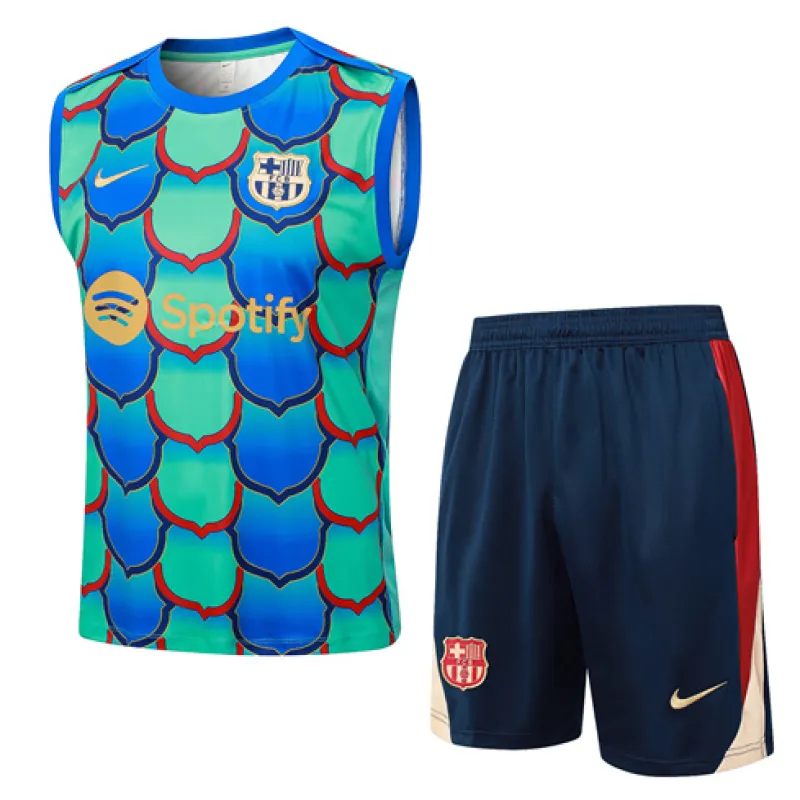 Set di shorts e gilet del FC Barcelona 2024/25 - Verde