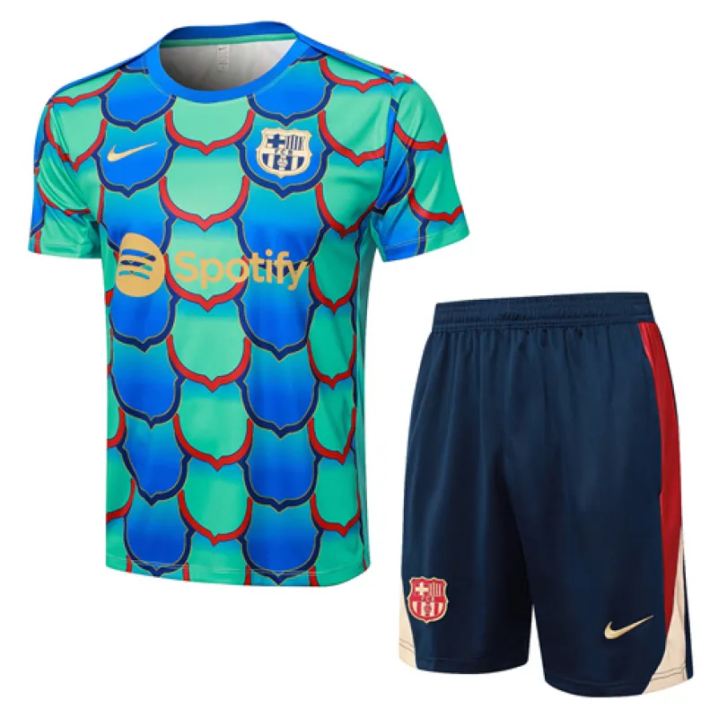 FC Barcelona Training Jersey + Shorts 2024/25 - Green