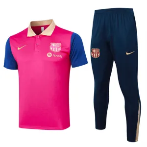 FC Barcelona Training Polo Shirt + Trousers 2024/25 - Pink