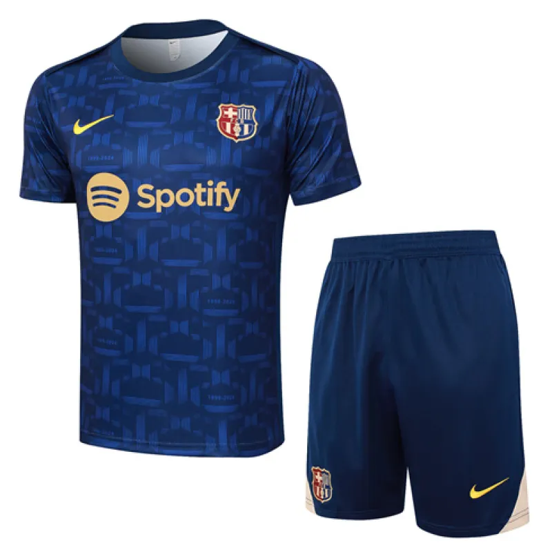 Maillot d'entraînement + Shorts du FC Barcelona 2024/25 - Bleu