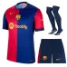 FC Barcelona Kids' Jersey Set for the 2024-25 Home Games - Blue/Red