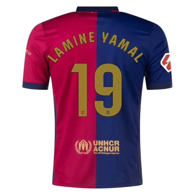 Lamine Yamal Maglia per bambini di casa di FC Barcelona 2024-25 - Blu/Rosso