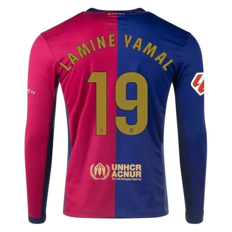 Lamine Yamal FC Barcelona 2024-25 Home Long-sleeved Jersey - Blue/Red