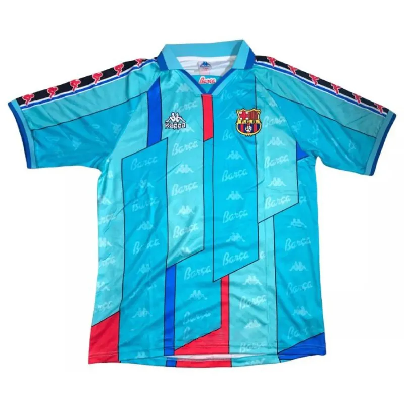 Camisa retro de Ronaldo del Barcelona, visitante 1996/97 - Azul