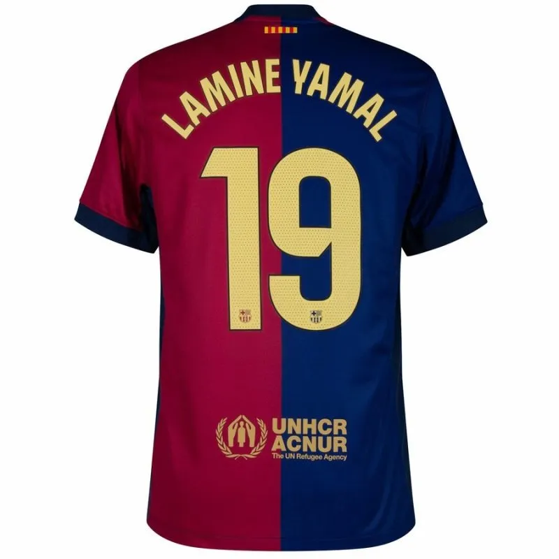 FC Barcelona LAMING YAMAL Kids' Home Jersey 2024/25 with New Sponsor - Red/Blue