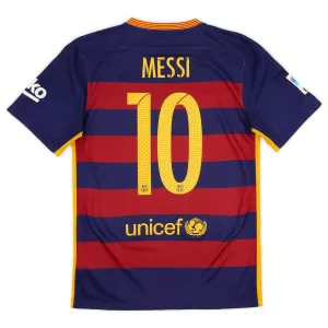 Messi Barcelona Retro Jersey 2015/16 Home - Red/Blue