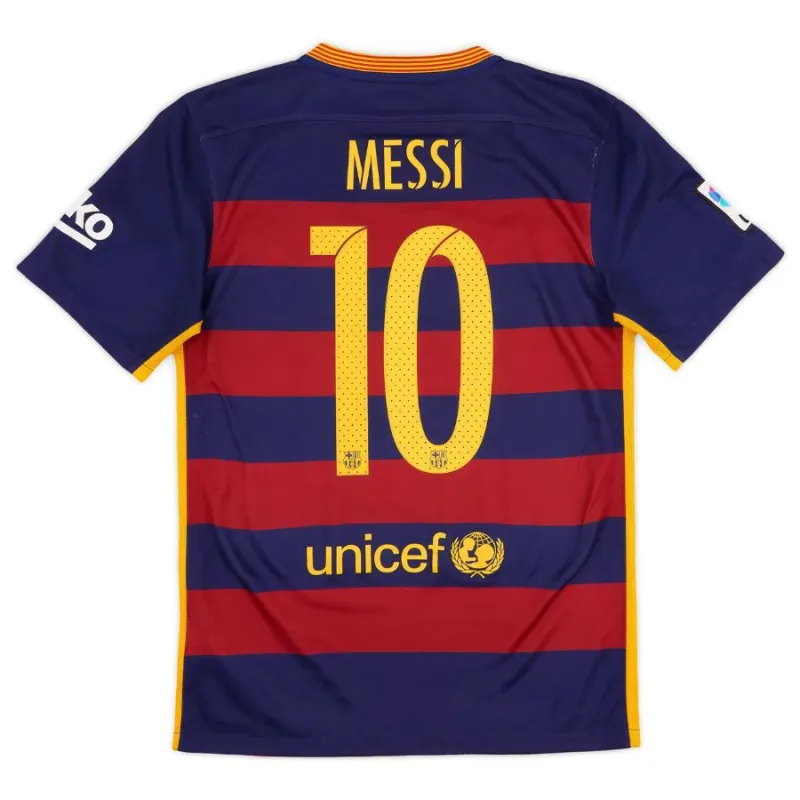 Messi Barcelona Retro Jersey 2015/16 Home - Red/Blue