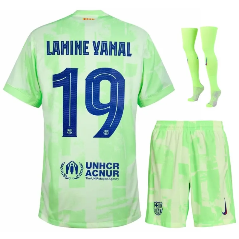 FC Barcelona LAMING YAMAL 2024/25 Third Kids' Kit - Green