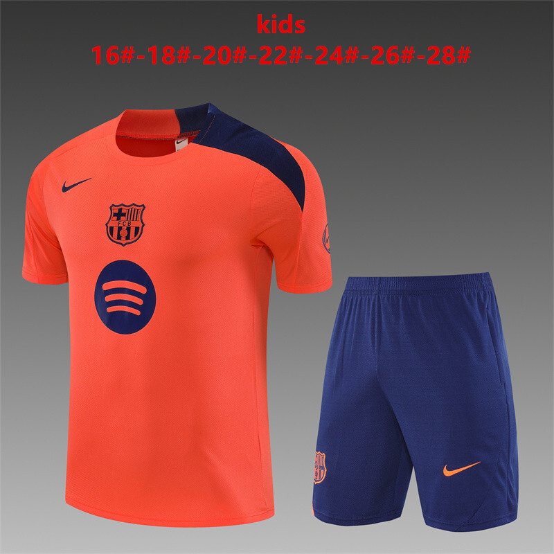 Barcelona 2025/26 Conjunto de Entrenamiento Infantil naranja