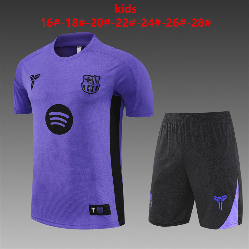 Barcelona 2025/26 Kids Training Set purple