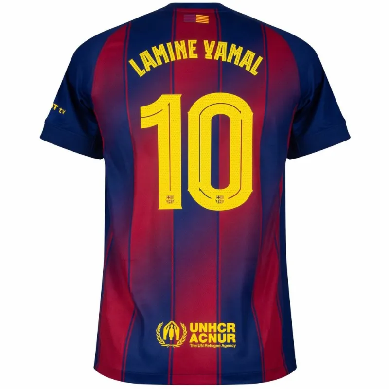 Barcelona Yamal 2025/26 Kids' Home Jersey - Red/Blue