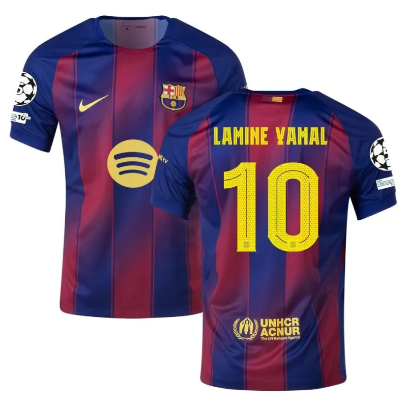 FC Barcelona YAMAL 2025/26 Heim-UCL-Kinder-Trikot - Rot/Blau
