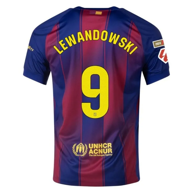Set de camiseta infantil en casa del FC Barcelona LEWANDOWSKI 2025/26 - Rojo/Azul
