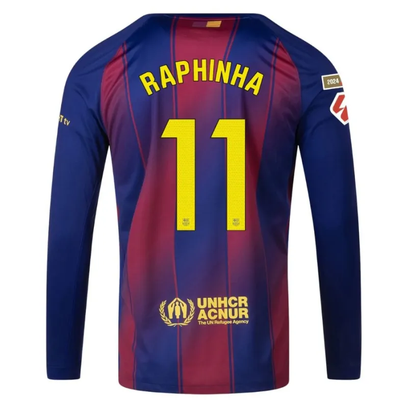 Camiseta Barcelona Local Manga Larga 2025/26 RAPHINHA