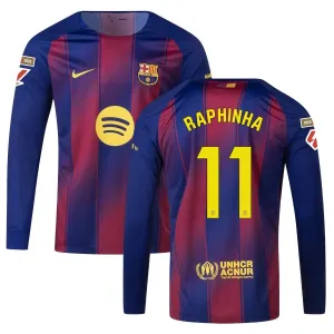 Maglia Barcellona Casa Maniche Lunghe 2025/26 RAPHINHA