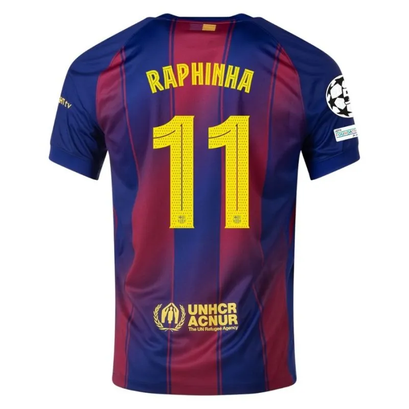 Camiseta Barcelona Local UCL 2025/26 RAPHINHA