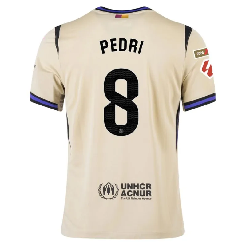 Barcelona PEDRI 2025/26 Conjunto Infantil Camiseta Visitante - Beige