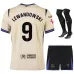 Barcelona LEWANDOWSKI 2025/26 Kinder Auswärtstrikot-Set - Beige