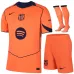 Barcelona 2025/26 Drittes Kindertrikot Set - Orange