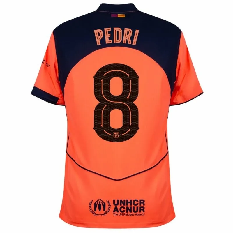 Barcelona PEDRI 2025/26 Third Kids Kit Jersey - Orange