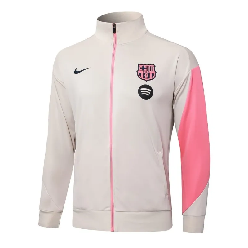 Barcelona 2025/26 Sports Jacket - Beige/Pink