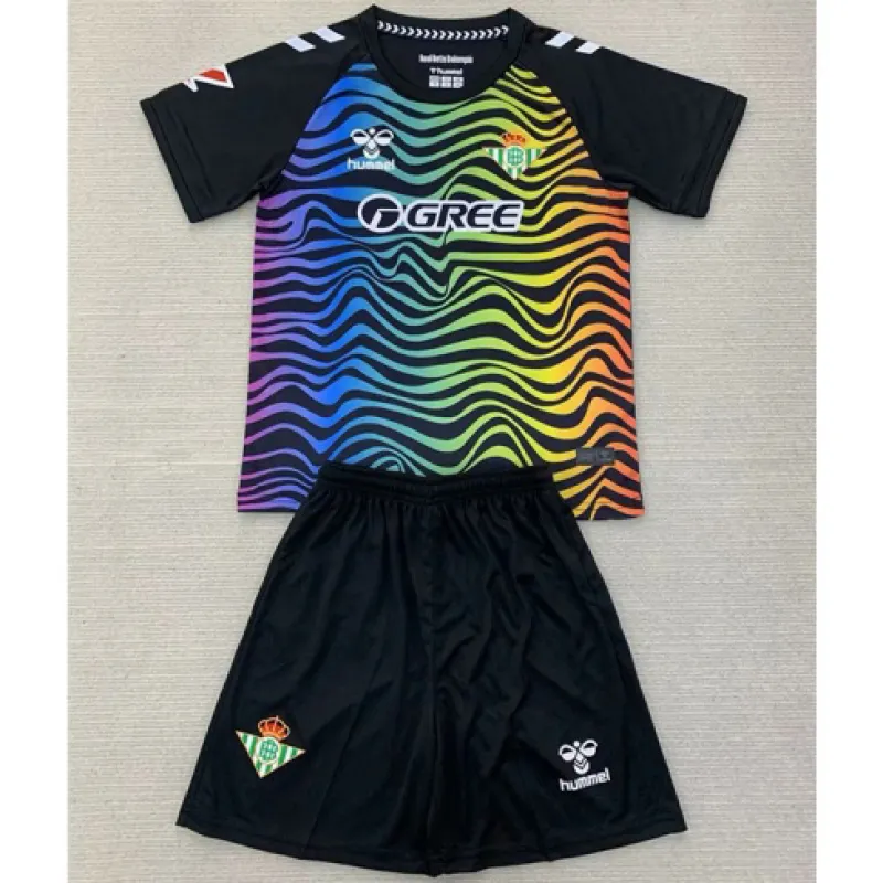 Real Betis Kids' Goalkeeper Jersey + Shorts 2024/25 - Black