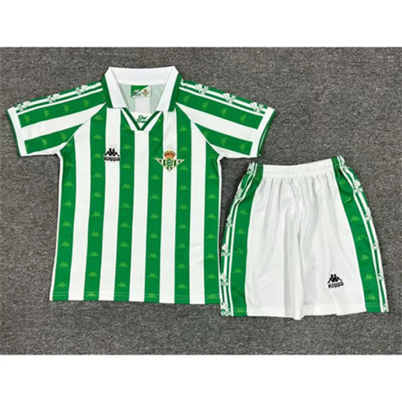 Maglia retro per bambini di Real Betis 1995 - 97 di casa - Verde/Bianco