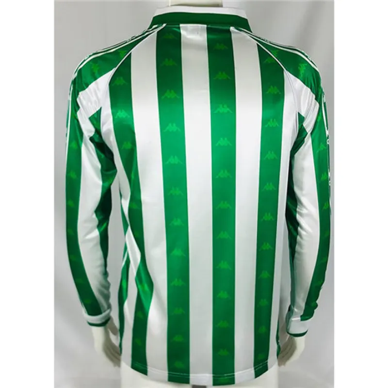 Real Betis Retro Langarm-Trikot 1995-97 Heimspiel - Grün/Weiß