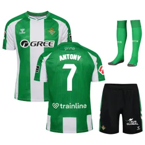 Antony Real Betis 2025/26 Home Kids' Jersey Set - Green/White